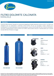 Calcinata Dolomite Filter - Manual