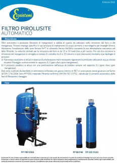 Filtre pyrolusite - Automatique