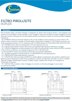 Filtro Pirolusite - Duplex