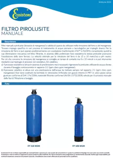 Filtro Pirolusite - Manuale