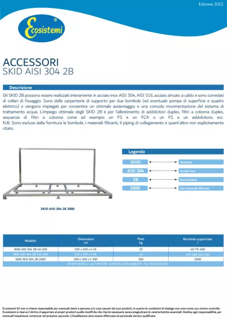 Accessories - SKID AISI 304 2B